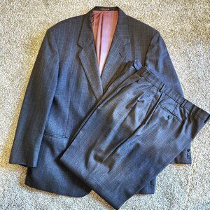 Adolfo men's 2 piece suit size 50L, pants 46x30